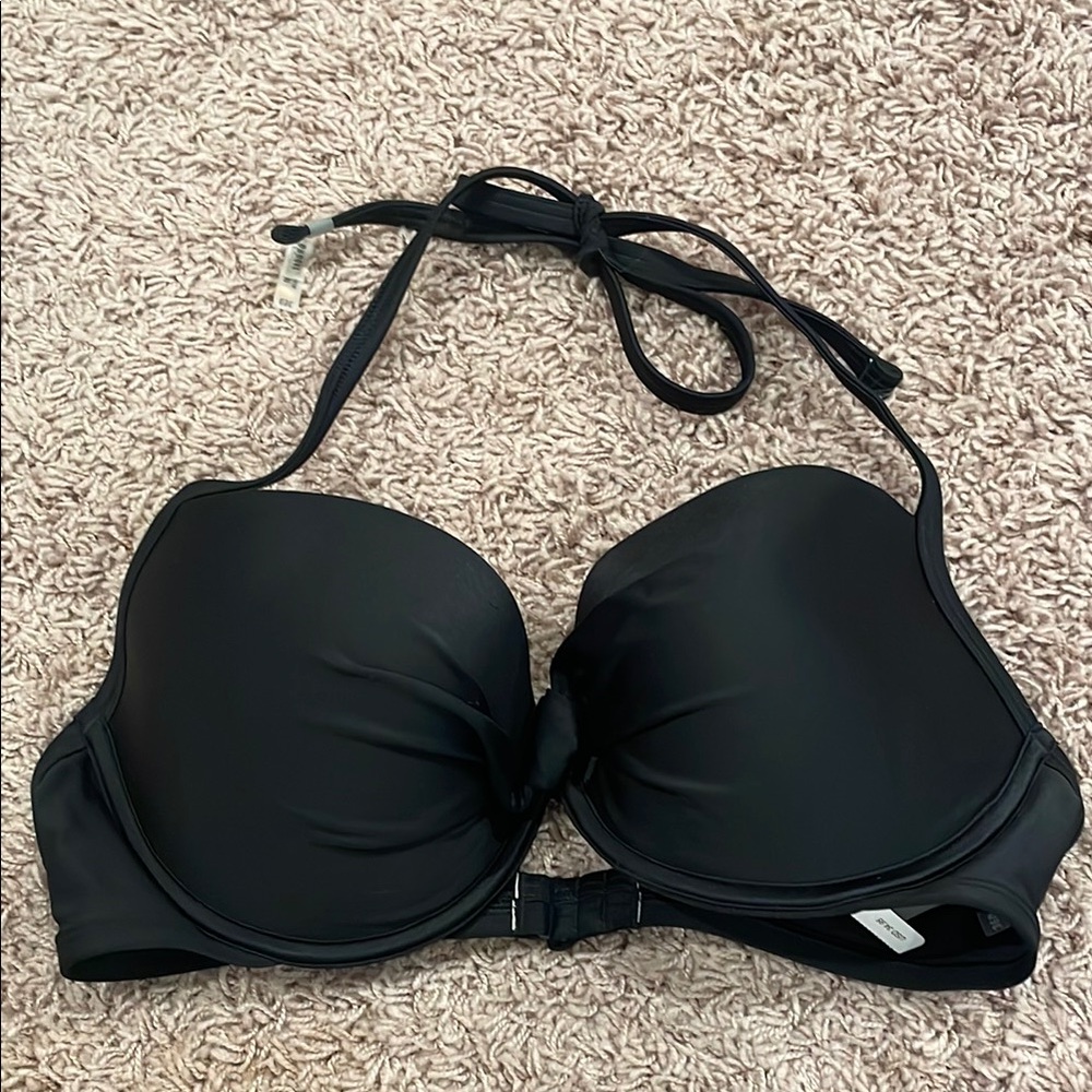 Aerie NWT Black Halter Bikini Top